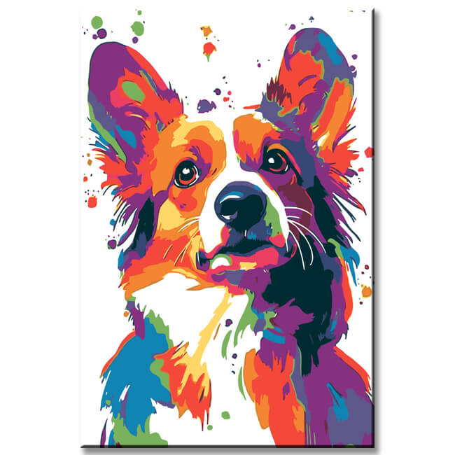 Malen nach Zahlen Pop Art Hund | Versand from DE