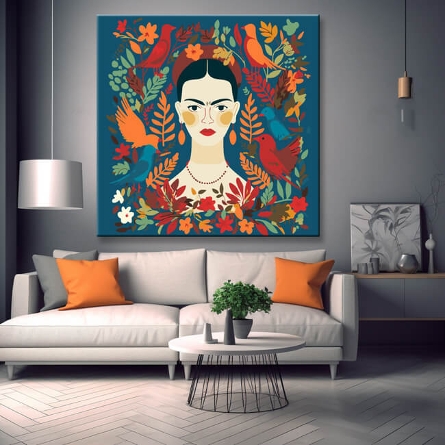 Frida Kahlo im Otomi-Stil - Malen nach Zahlen