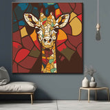 Malen nach Zahlen Giraffe Abstrake Kunst