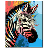 Malen nach Zahlen Zebra Illustration