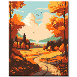 Malen nach Zahlen Bunte Herbstbäume II