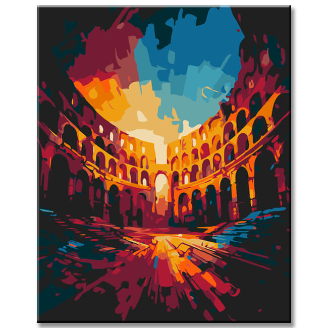 Colosseum Rom Malen nach Zahlen - Versand aus DE