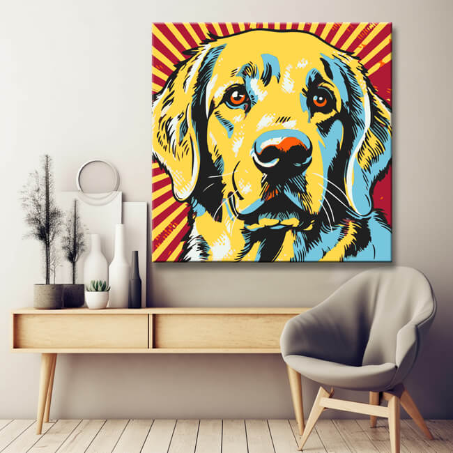 Lichtenstein Golden Retriever - Malen nach Zahlen