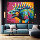 Pop-Art-Stegosaurus - Malen nach Zahlen