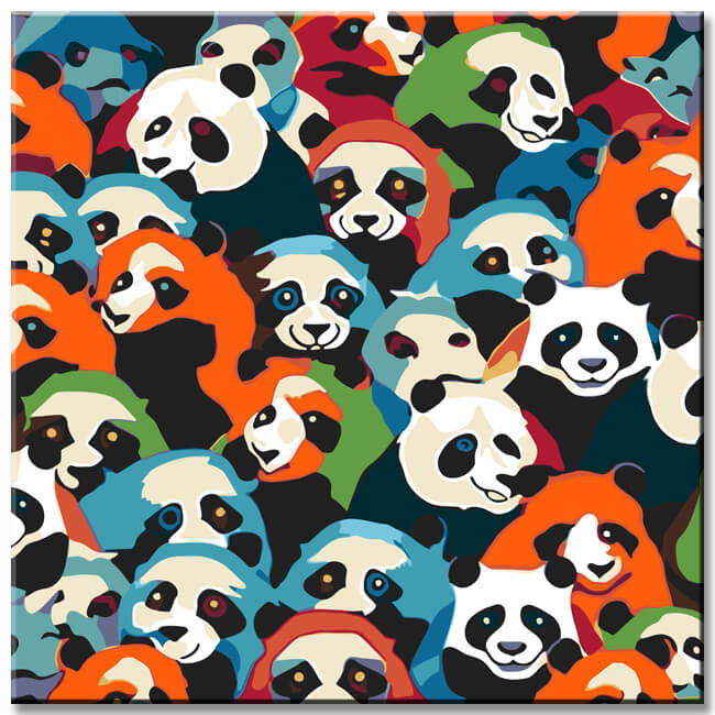 Panda Parade - Malen nach Zahlen