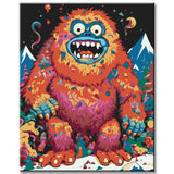 Bigfoot im Stil von Takashi Murakami - Malen nach Zahlen