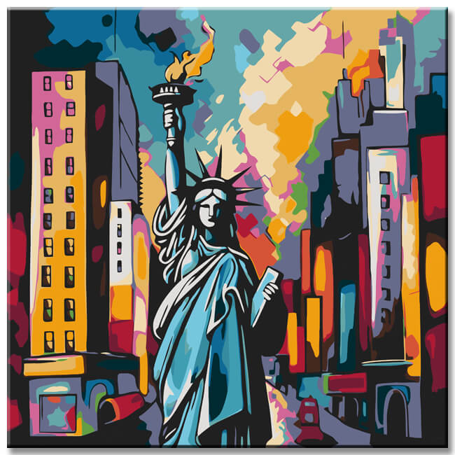 NewYork City im Picasso-Stil - Malen nach Zahlen