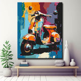 Vespa im Kunststil - Malen nach Zahlen