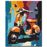 Vespa im Kunststil - Malen nach Zahlen