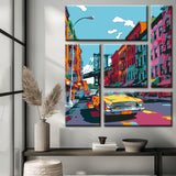 Malen nach Zahlen: Taxi in New York City Brooklyn 5-teilig