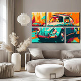 Malen nach Zahlen Illustration Volkswagen Käfer 4-teilig