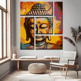 Malen nach Zahlen Goldener Buddha 5-teilig