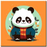 Flacher chinesischer Trend-Panda - Malen nach Zahlen