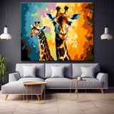 Baby-Giraffe im Afremov-Stil - Malen nach Zahlen