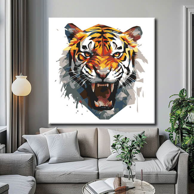 Malen nach Zahlen Tiger Porträt Kunst