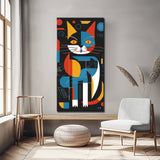 Katze im Kandinsky-Stil - Malen nach Zahlen