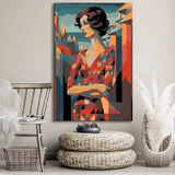 Paint by Numbers Art - Red Beauty in Kurasov Style