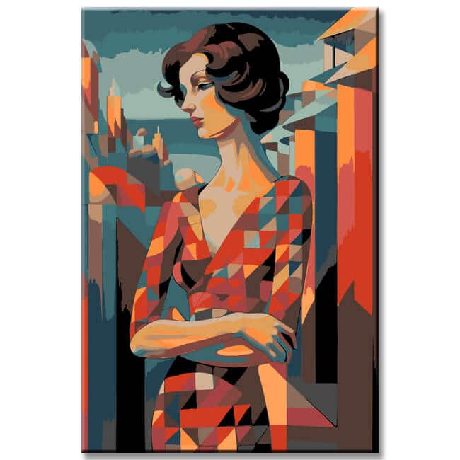 Paint by Numbers Art - Red Beauty in Kurasov Style