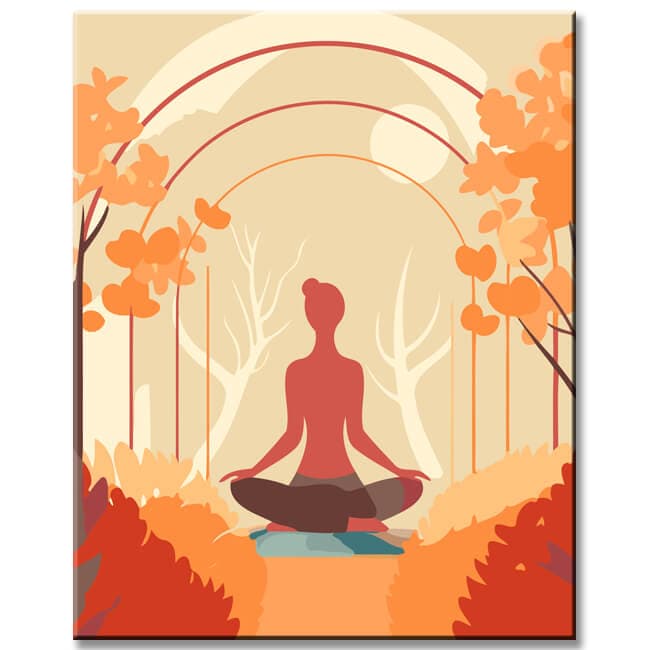 Exklusive Yoga Leinwandkunst – Stilvolle und Ausdrucksstrongke Galeriewandbilder, 4-part