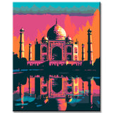 Taj Mahal Pop-Art Malen nach Zahlen - Versand aus DE