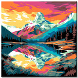 Mountain Lake Idyll - Painting by Numbers