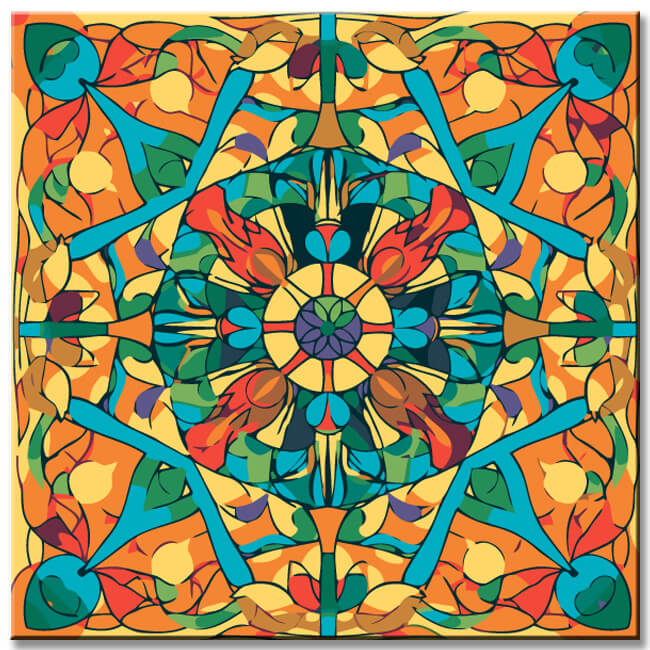 Malen nach Zahlen Kaleidoskop im Jugendstil II