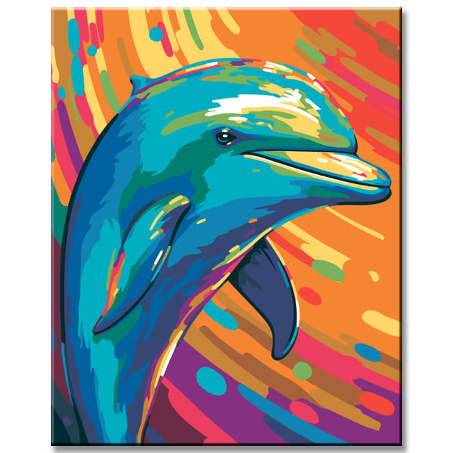 Delfin Malen nach Zahlen - Pop Art