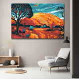 Farbenfrohe Illustration Uluru Ayers Rock Malen nach Zahlen