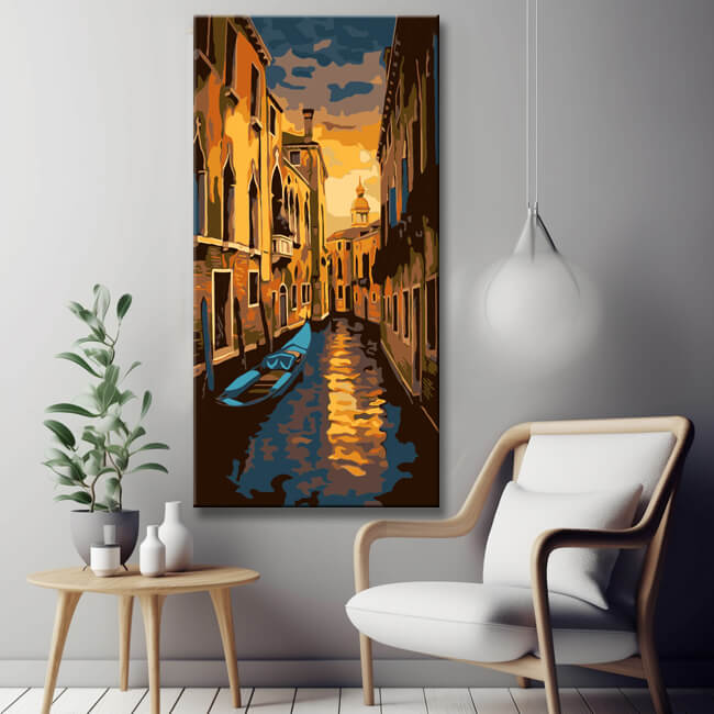 Venedig im van Gogh Stil - Malen nach Zahlen