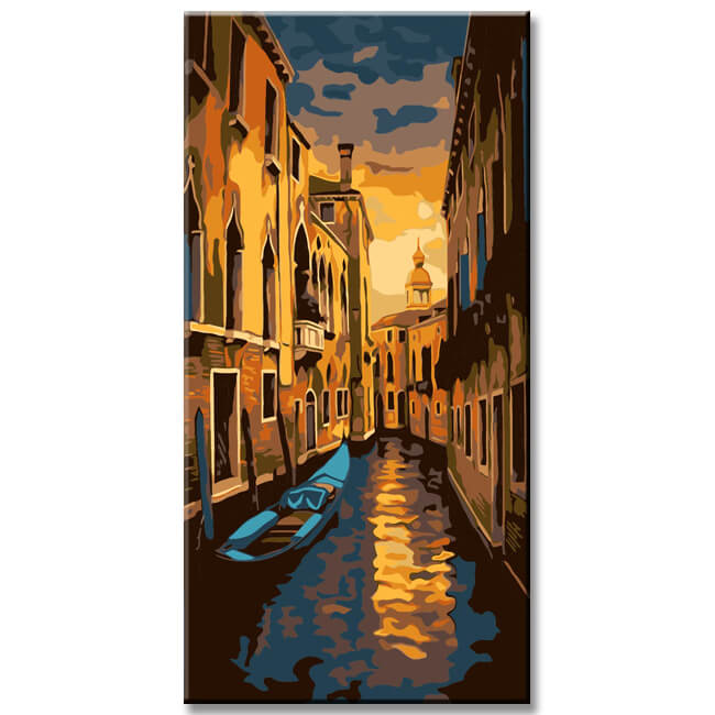 Venedig im van Gogh Stil - Malen nach Zahlen