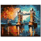 Malen nach Zahlen Illustration Tower Bridge London