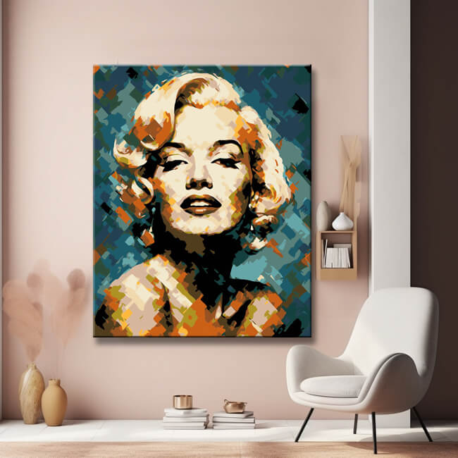 Marilyn Monroe - Malen nach Zahlen Kunstwerk