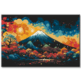 Mount Fuji Japan mit Sonnenuntergang Malen nach Zahlen