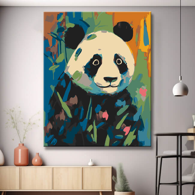 Panda im Stil von Matisse - Malen nach Zahlen