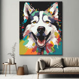 Husky Hund Pop Art - Malen nach Zahlen