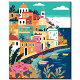 Malen nach Zahlen Illustration Ischia