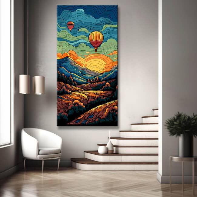 Malen nach Zahlen Weizenfelder im Van Gogh Stil