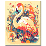 Malen nach Zahlen Moderne Kunst Flamingo