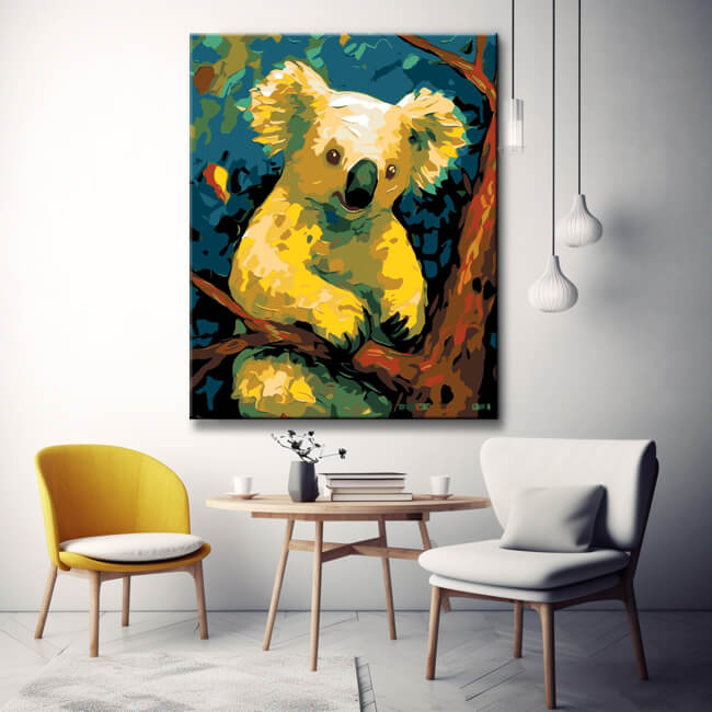 Koala im Stil von Vincent van Gogh - Malen nach Zahlen