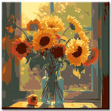 Monet-Sonnenblumen-Vase - Malen nach Zahlen