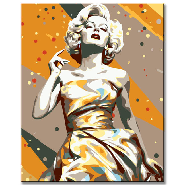 Marilyn Monroe in Downtown Hollywood - Malen nach Zahlen