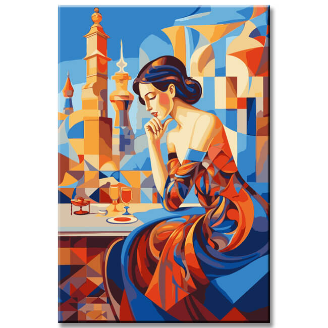 Malen nach Zahlen - Elegante Schönheit im Georgy Kurasov Stil