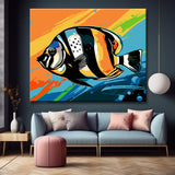 Bannerfisch im Pop-Art-Stil - Malen nach Zahlen