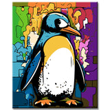 Pinguin - Malen nach Zahlen Graffiti Set