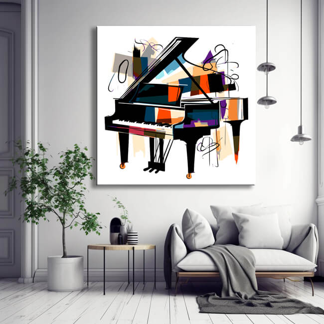 Piano Abstrakte Kunst Malen nach Zahlen