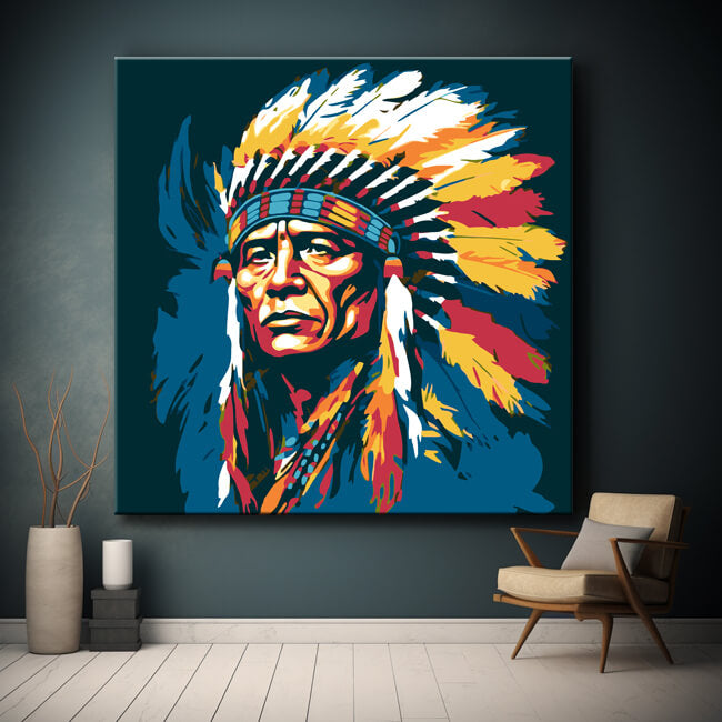 Indianer America Malen nach Zahlen