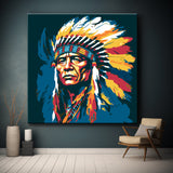 Indianer America Malen nach Zahlen