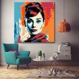 Audrey Hepburn Pop Art Malen nach Zahlen