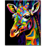 Malen nach Zahlen - Picasso-inspirierte Giraffe