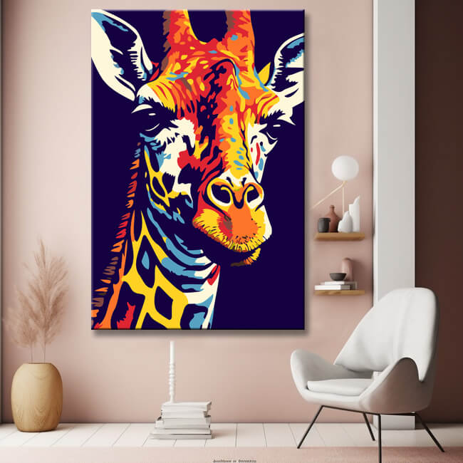 Giraffe Malen nach Zahlen - Pop-Art